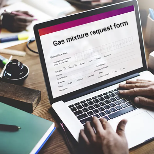 Gör förfrågan på en specialgasblandning